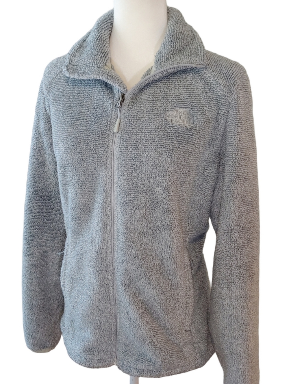 The North Face Women's Light Gray Fleece Jacket size Large